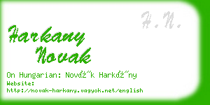 harkany novak business card